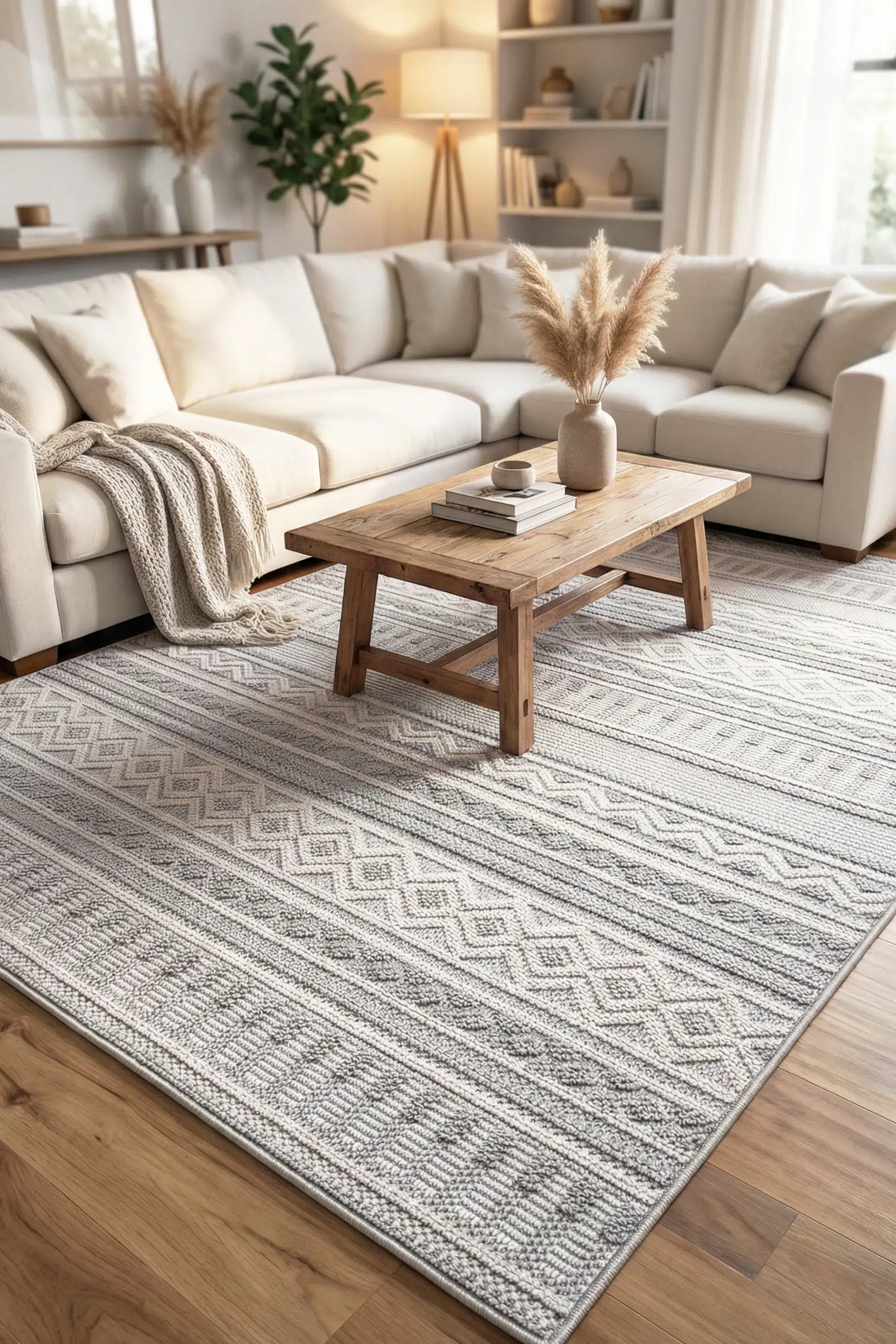 Leon Bukle Sisal Dokuma Halı Naturel Jüt Kilim Salon Oturma Odası Halısı - Gri