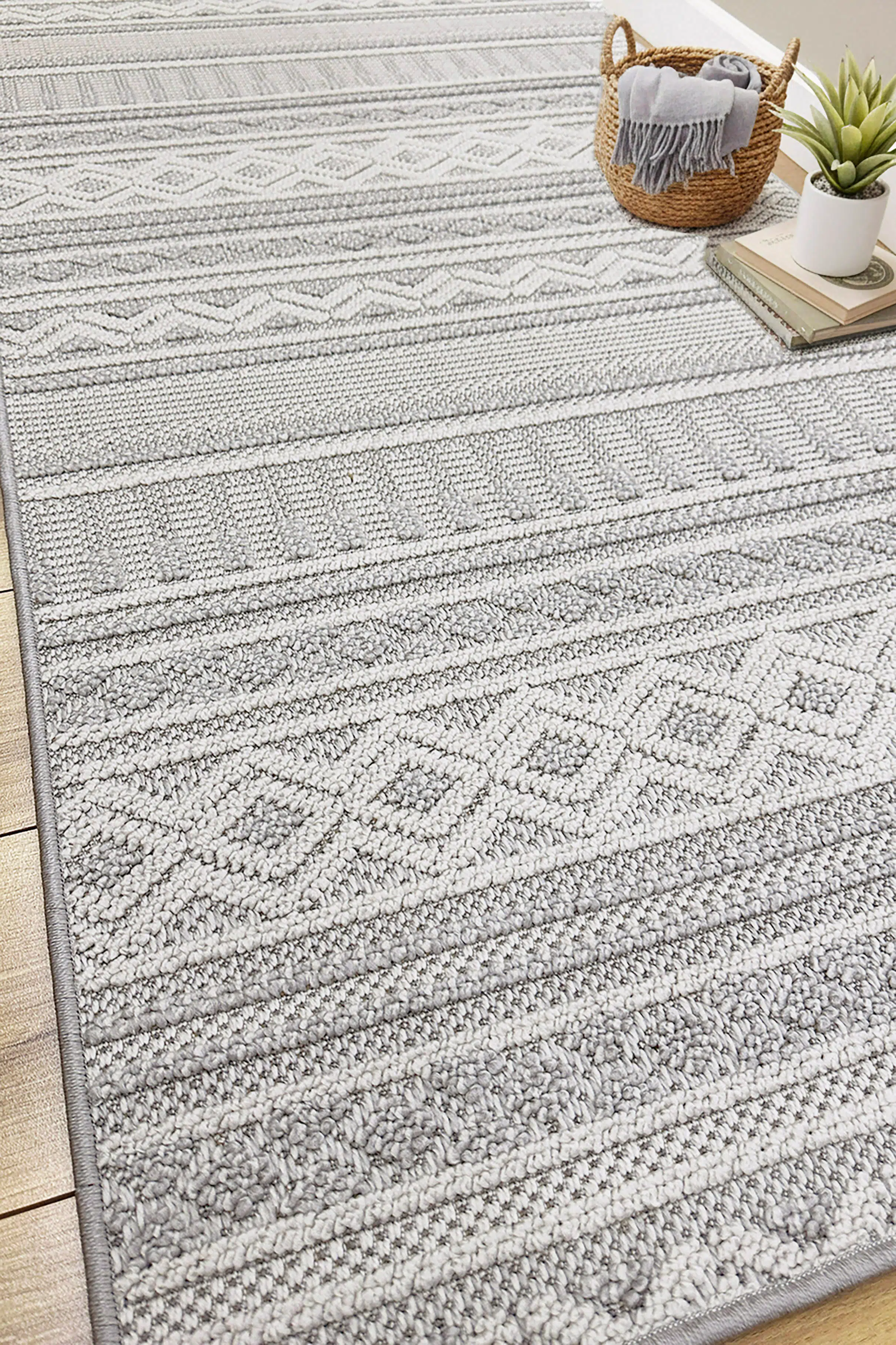 Leon Bukle Sisal Yolluk Dokuma Halı Naturel Jüt Kilim Mutfak Halısı Koridor Antre - Gri
