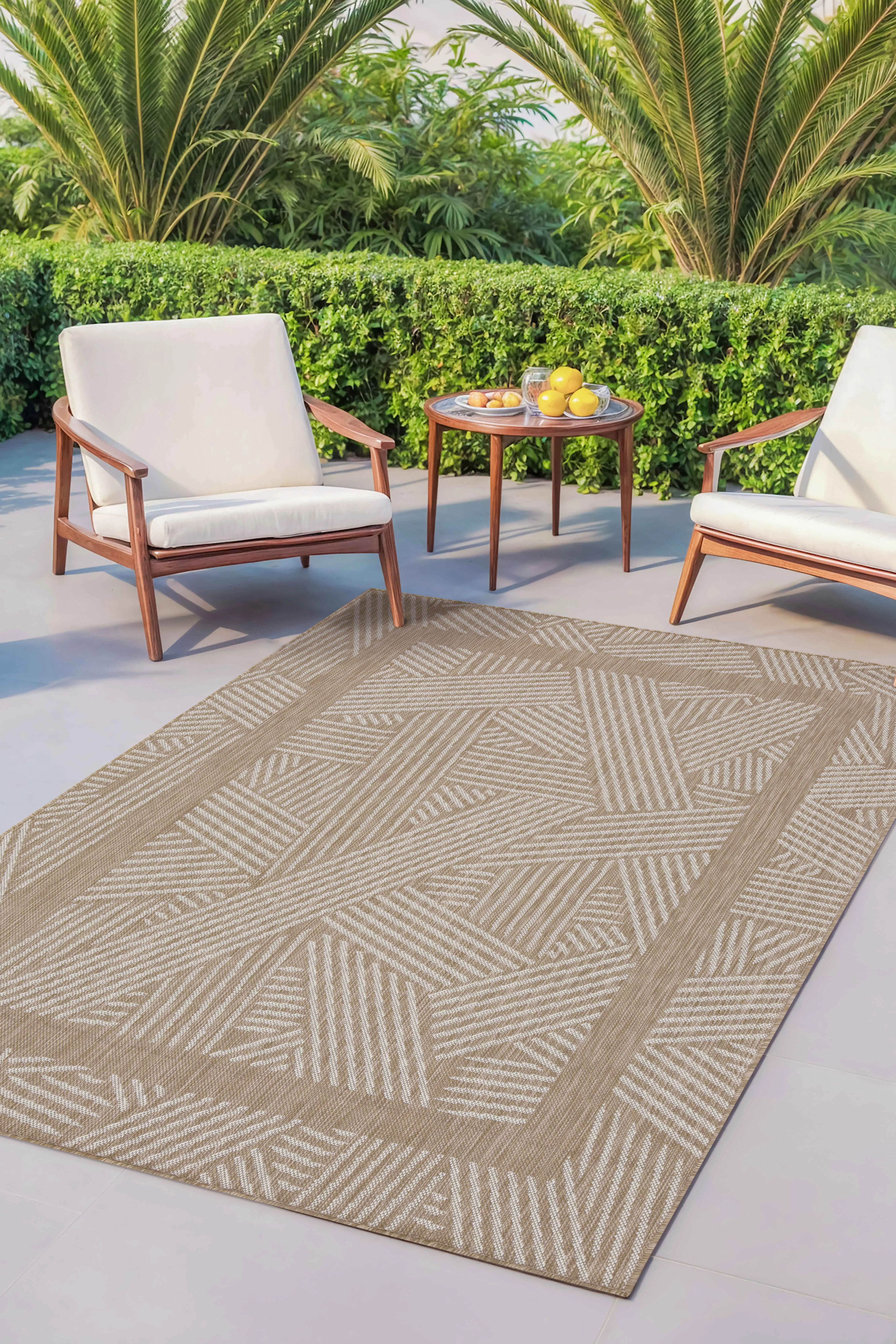 Hacko Naturel Sisal Kilim Hasır Halı Mutfak Halısı Balkon Halısı - Bej