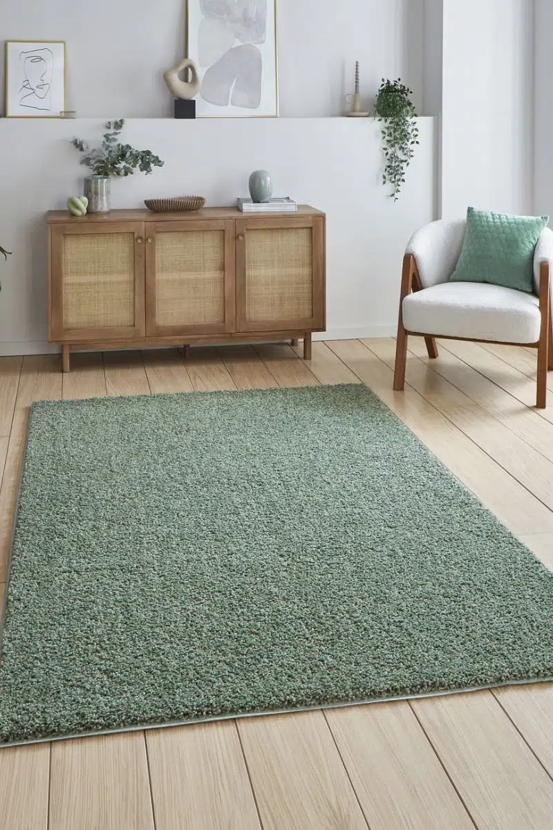 Necko Modern Dokuma Yumuşak Post Shaggy Halı Yatak Odası Halısı Çocuk Salon Mutfak - Yesil