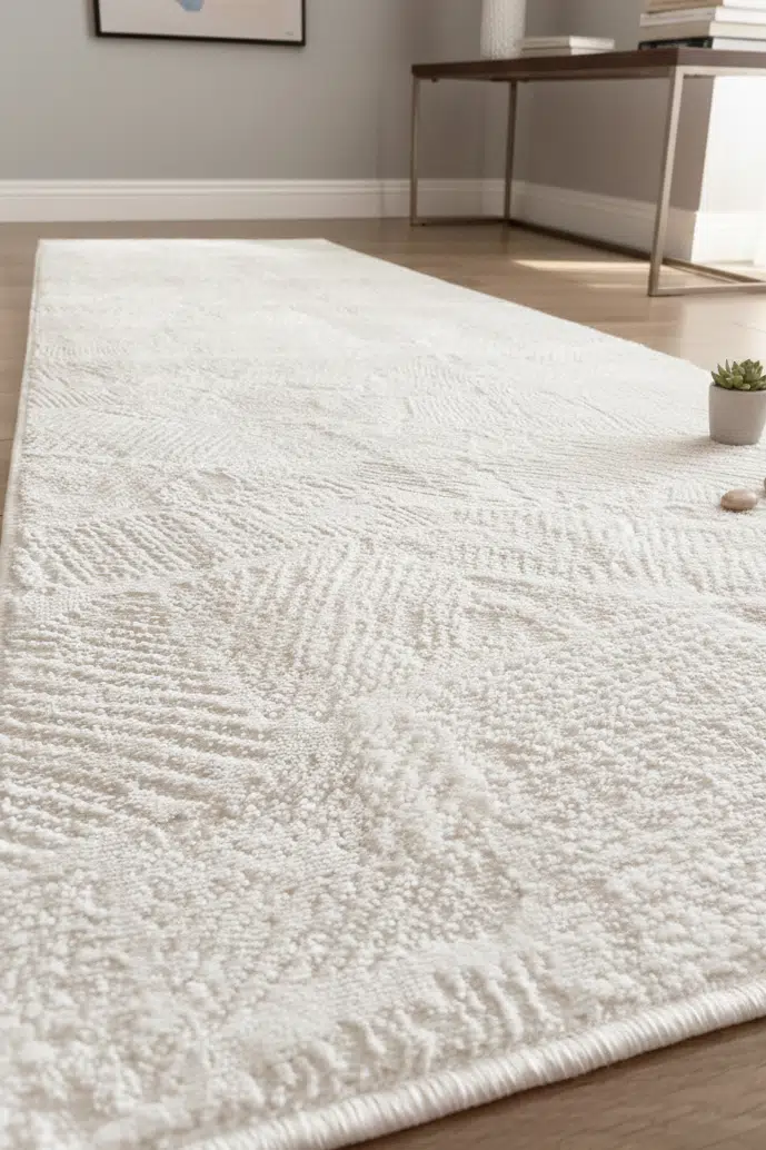 Patrin Modern Yolluk Dokuma Halı Salon Oturma Odası Mutfak Halısı Koridor Antre - Krem