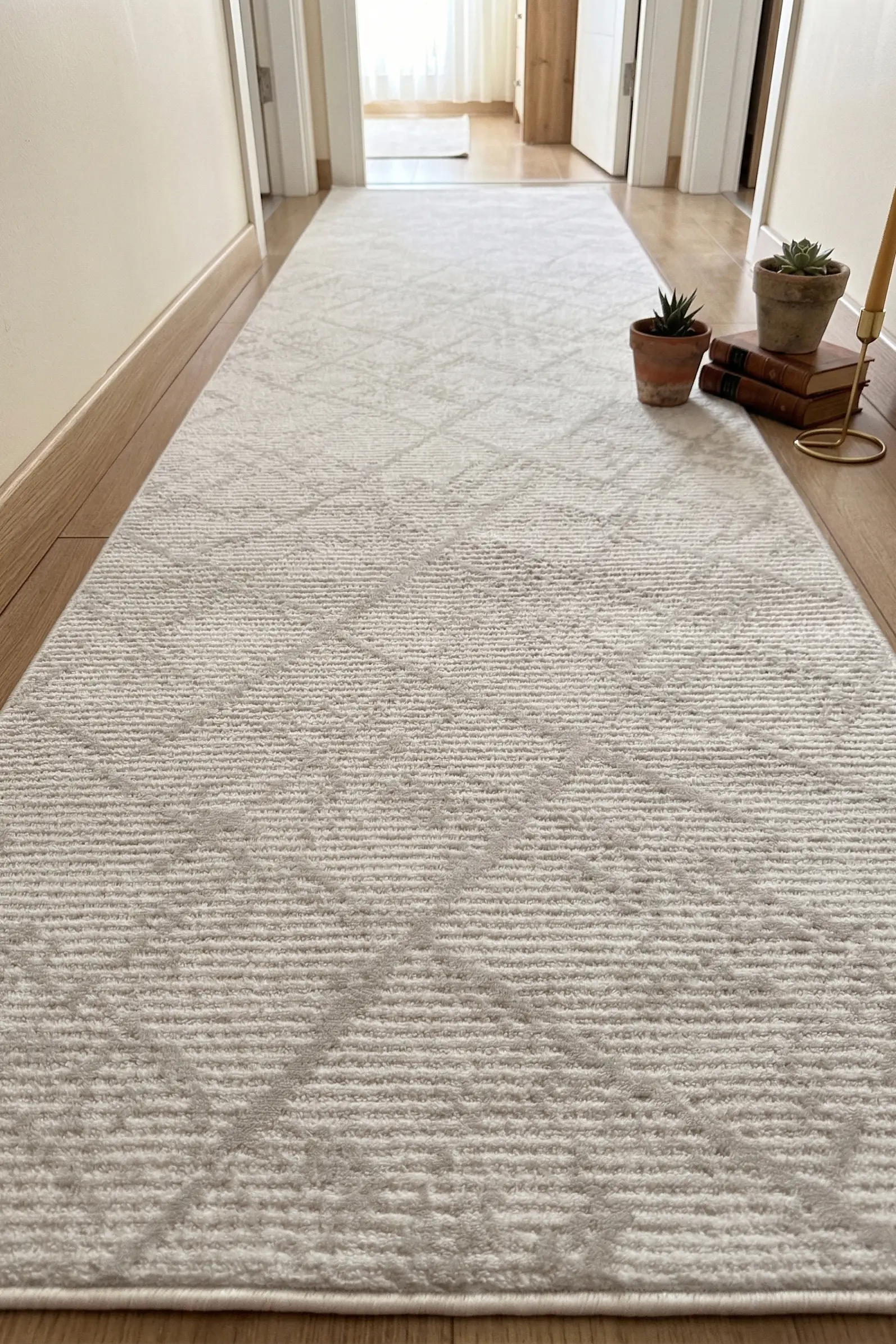 Patrin Modern Yolluk Dokuma Halı Salon Oturma Odası Mutfak Halısı Koridor Antre - Krem